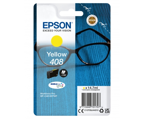 Epson Singlepack Yellow 408 DURABrite Ultra Ink