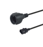 Equip 112106 cable de transmisión Negro 0,25 m IEC C14 CEE7/3