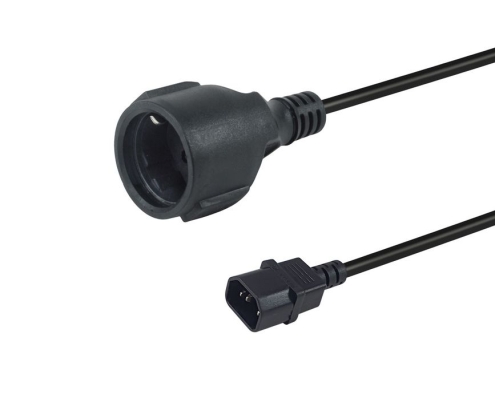 Equip 112106 cable de transmisión Negro 0,25 m IEC C14 CEE7/3