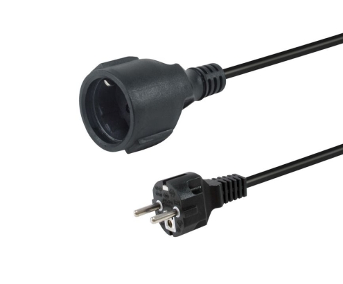 Equip 112183 cable de transmisión Negro 10 m CEE7/7 CEE7/3