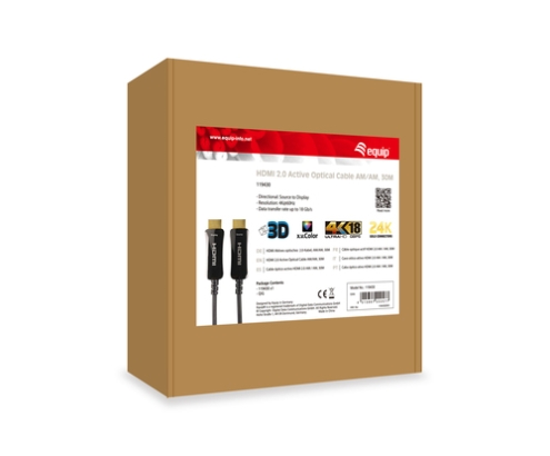 Equip 119430 Cable óptico activo HDMI 2.0, 30 m, 4K/60 Hz