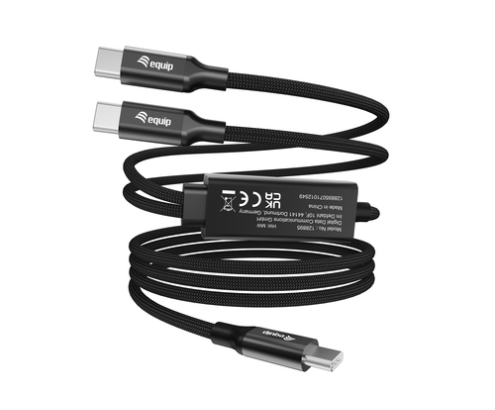 Equip 128895 cable USB USB 2.0 1,5 m USB C 2 x USB C 0,48 Gbit/s 140 W Negro