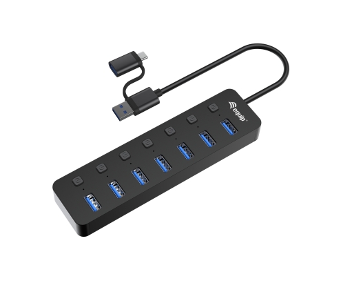 Equip 128965 hub de interfaz USB 3.2 Gen 1 (3.1 Gen 1) Type-A 5000 Mbit/s Negro