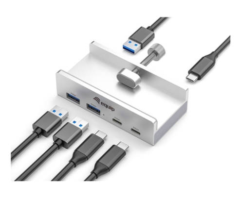 Equip 128967 hub de interfaz USB 3.2 Gen 1 (3.1 Gen 1) Type-A 5000 Mbit/s Aluminio