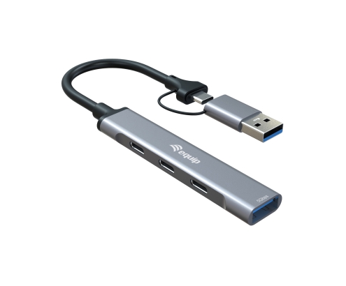 Equip 128969 hub de interfaz USB 3.2 Gen 1 (3.1 Gen 1) Type-C 5000 Mbit/s Gris