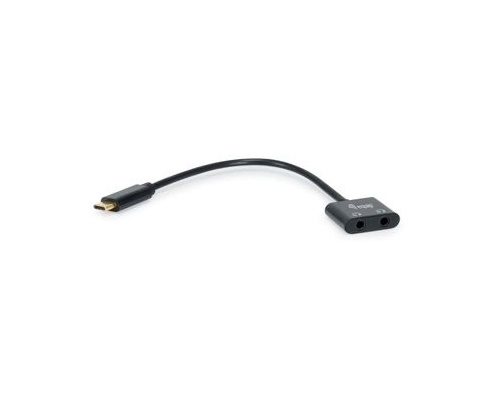 Equip 133469 cable de audio 0,15 m USB C 2 x 3.5mm Negro
