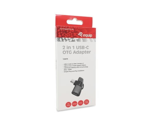 Equip 133479 cambiador de género para cable USB-C 2 x USB-C Gris