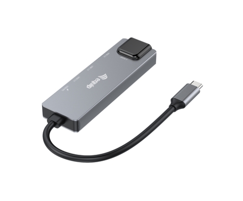 Equip 133496 Adaptador multifunción 5 en 1, 2,5 GbE, USB-A x 2, USB-C x 1, USB-C , 100 W USB PD