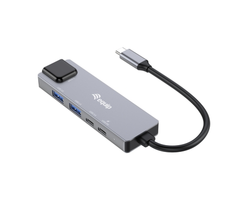 Equip 133496 Adaptador multifunción 5 en 1, 2,5 GbE, USB-A x 2, USB-C x 1, USB-C , 100 W USB PD