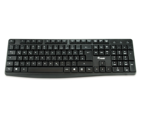 Equip 245210 teclado Oficina USB QWERTZ Alemán Negro