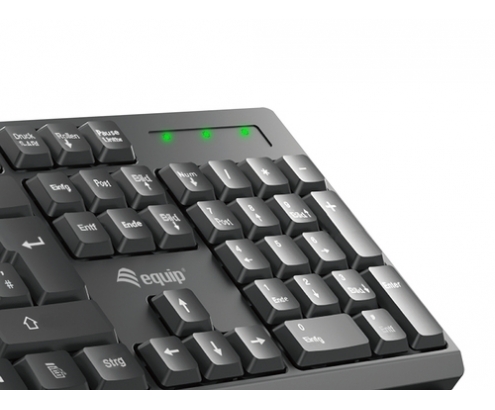 Equip 245221 teclado Ratón incluido RF inalámbrico QWERTY Español Negro