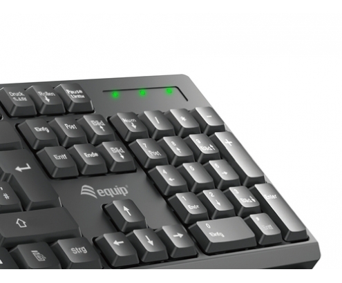 Equip 245222 teclado Ratón incluido RF inalámbrico QWERTY Portugués Negro