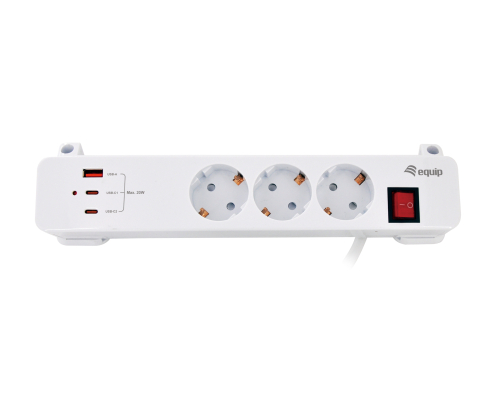 Equip 245556 base múltiple 2 m 3 salidas AC Interior Blanco