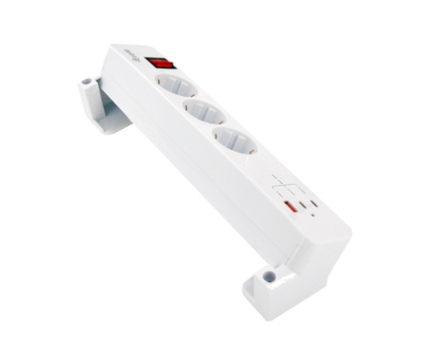Equip 245556 base múltiple 2 m 3 salidas AC Interior Blanco