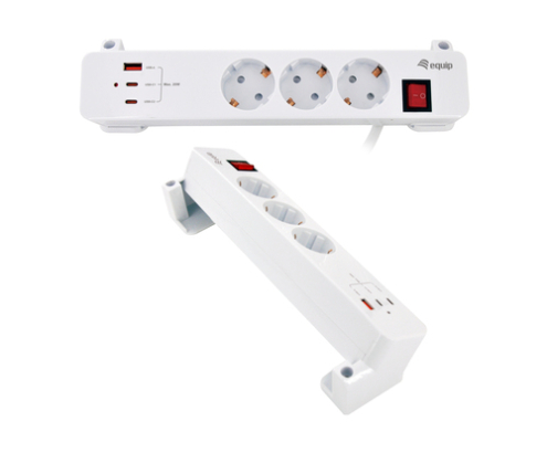 Equip 245556 base múltiple 2 m 3 salidas AC Interior Blanco