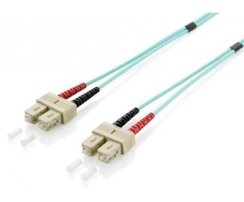 Equip 255322 cable de fibra optica 2 m SC OM3 Turquesa