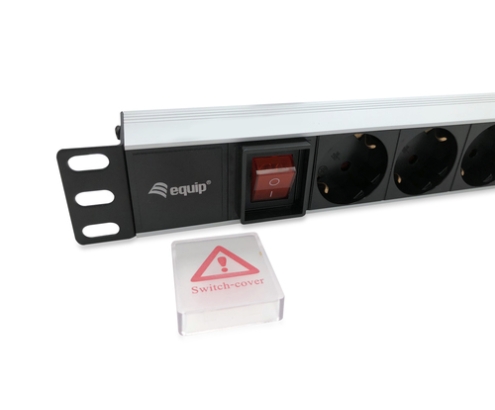 Equip 333293 unidad de distribución de energía (PDU) 8 salidas AC 1U Negro, Plata