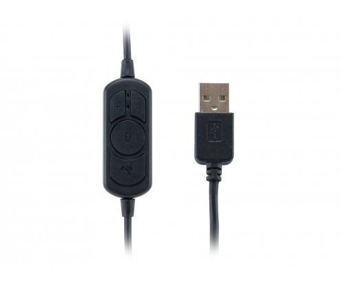 Equip Auriculares Diadema USB tipo A Negro