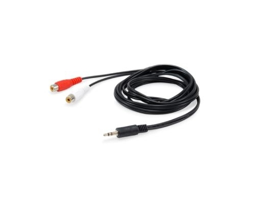 EQUIP cable de audio 2 x RCA Hembra/3,5mm Macho 250 m Negro