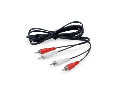 EQUIP cable de audio 2 x RCA Macho/2 x RCA Macho 2,5 m Negro
