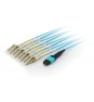 EQUIP cable de fibra optica OM4, MTP/4x LC, 3 m Cian