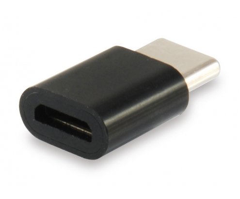 EQUIP cambiador de género para cable USB C Micro USB B Negro
