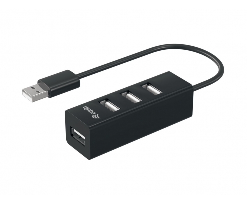 EQUIP HUB de interfaz USB 2.0 480 Mbit/s Negro