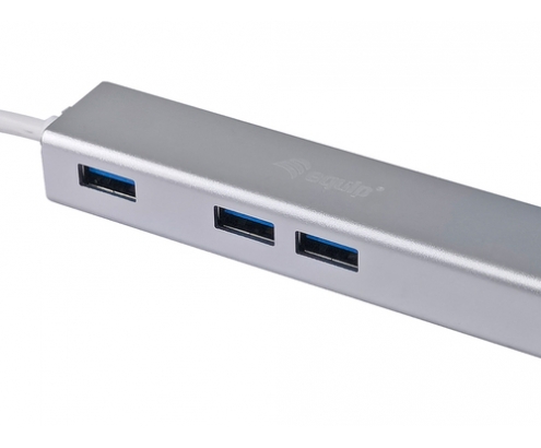 Equip HUB de interfaz USB 3.2 Gen 1 (3.1 Gen 1) Type-C 5000 Mbit/s Plata