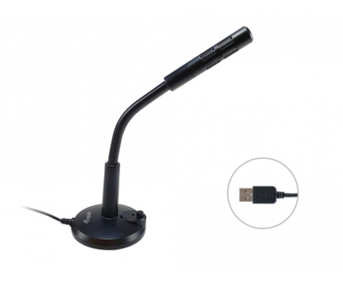 Equip Micrófono de superficie para mesa USB A Negro