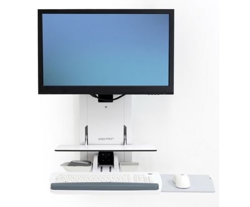 Ergotron 61-080-062 soporte para monitor Blanco Pared