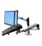 Ergotron LX Series Dual Stacking Arm 24P Plata