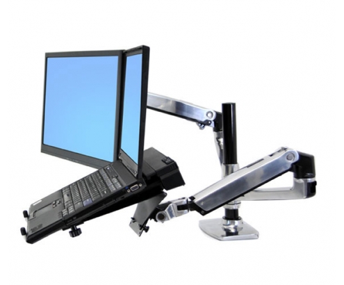 Ergotron LX Series Dual Stacking Arm 24P Plata