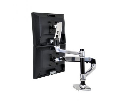 Ergotron LX Series Dual Stacking Arm 24P Plata