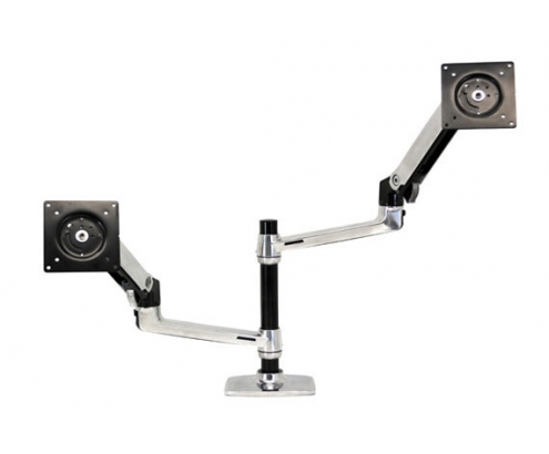 Ergotron LX Series Dual Stacking Arm 24P Plata