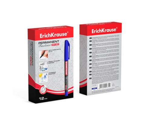 ErichKrause FP-50 rotulador de punta fina Fino Azul 12 pieza(s)
