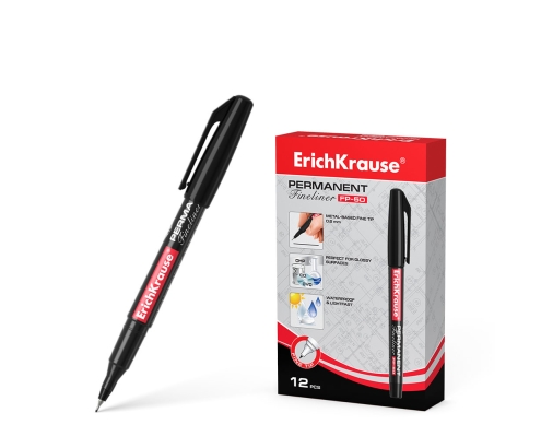 ErichKrause FP-50 rotulador de punta fina Fino Negro 12 pieza(s)