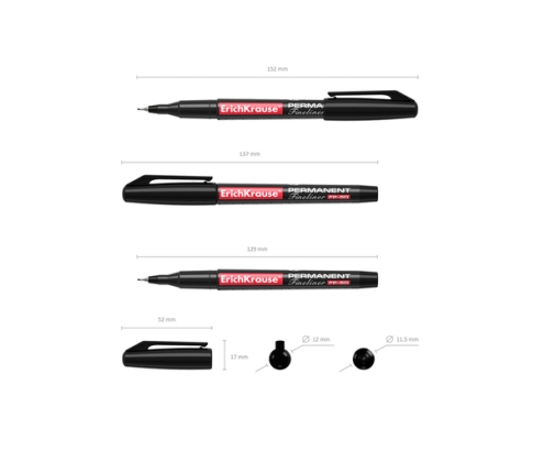 ErichKrause FP-50 rotulador de punta fina Fino Negro 12 pieza(s)