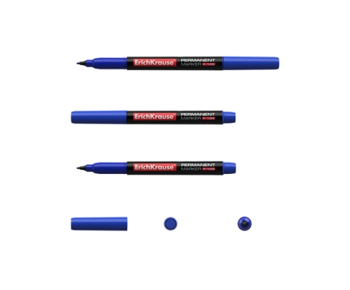 ErichKrause P-100 marcador permanente Punta redonda Azul 12 pieza(s)