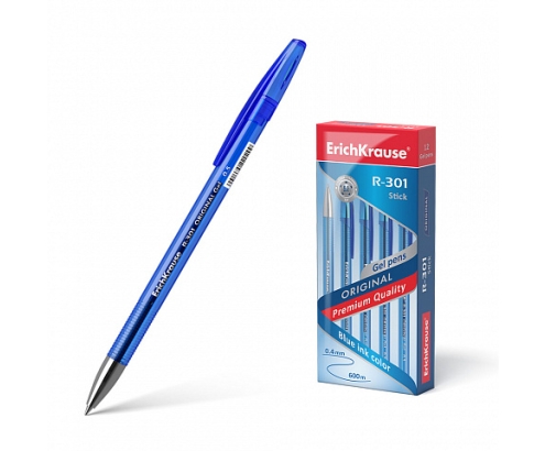 ErichKrause R-301 Bolígrafo de gel con tapa Azul 12 pieza(s)