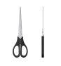 ErichKrause Standard Tijeras de oficina Corte recto Negro, Acero inoxidable