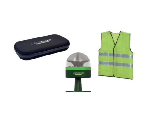 Erum Vial Kit de Emergencia Baliza Luminosa V16 Geolocalizada DGT Chaleco Estuche
