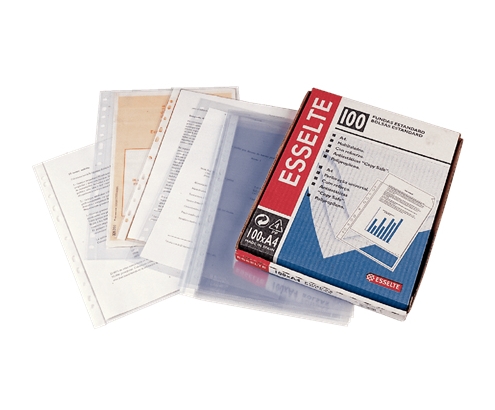 Esselte 46114 protector de hojas Folio Polipropileno (PP), Cloruro de polivinilo (PVC) 100 pieza(s)