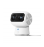 Eufy Security Indoor Cam S350, cámara doble, cámara de seguridad con resolución 4K UHD, zoom de 8Í— y PTZ de 360º, IA para personas y mascotas, id