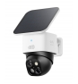 Eufy SoloCam S340, cámara solar de seguridad, cámara exterior inalámbrica, vigilancia de 360°, sin puntos ciegos, Wi - Fi 2,4 GHz, sin cuotas mens