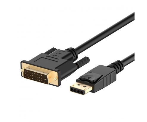 Ewent Adaptador de cable de vÍ­deo DisplayPort/DVI-D 1 m Negro
