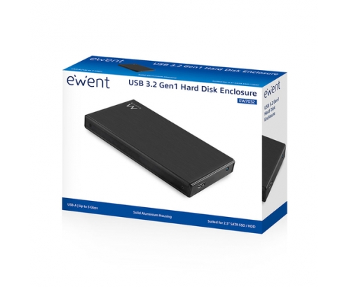 Ewent Caja para disco duro externo Carcasa de disco duro/SSD Negro 2.5