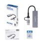 Ewent EW1151 hub de interfaz USB Tipo C 10000 Mbit/s Gris