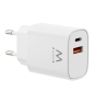 Ewent EW1326 cargador de dispositivo móvil Universal Blanco Corriente alterna Carga rápida Interior