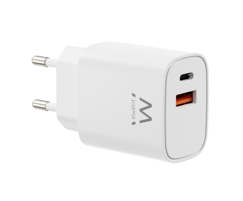 Ewent EW1326 cargador de dispositivo móvil Universal Blanco Corriente alterna Carga rápida Interior