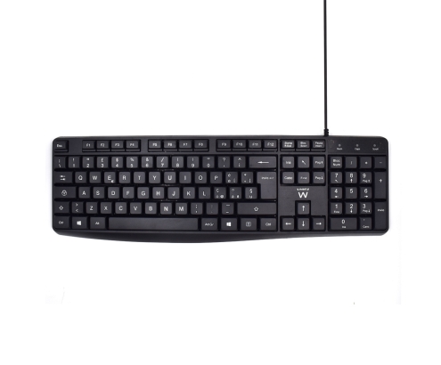Ewent EW3000 teclado Oficina USB QWERTY Italiano Negro